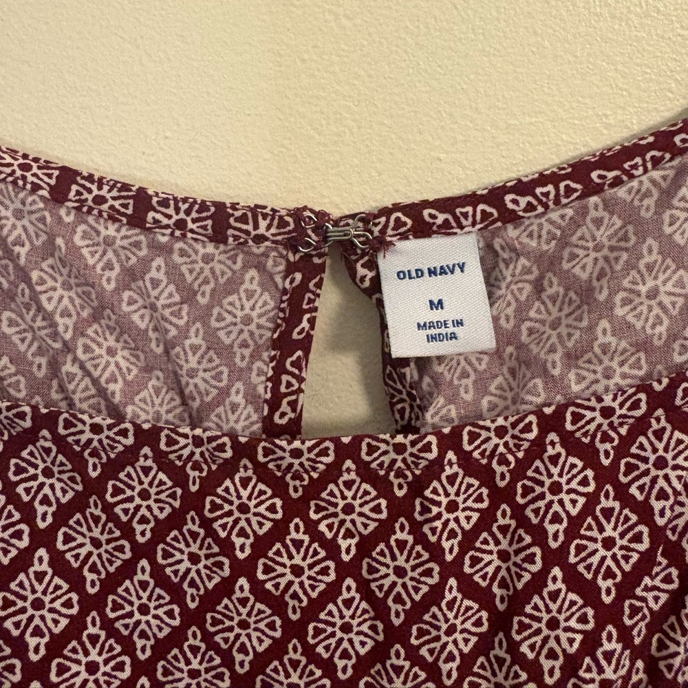 Red Patterned Top - Picture 4 of 7